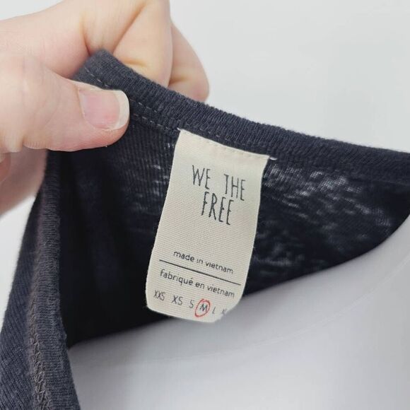 We The Free People Crochet Boho Tank Gray M - Picture 4 of 6